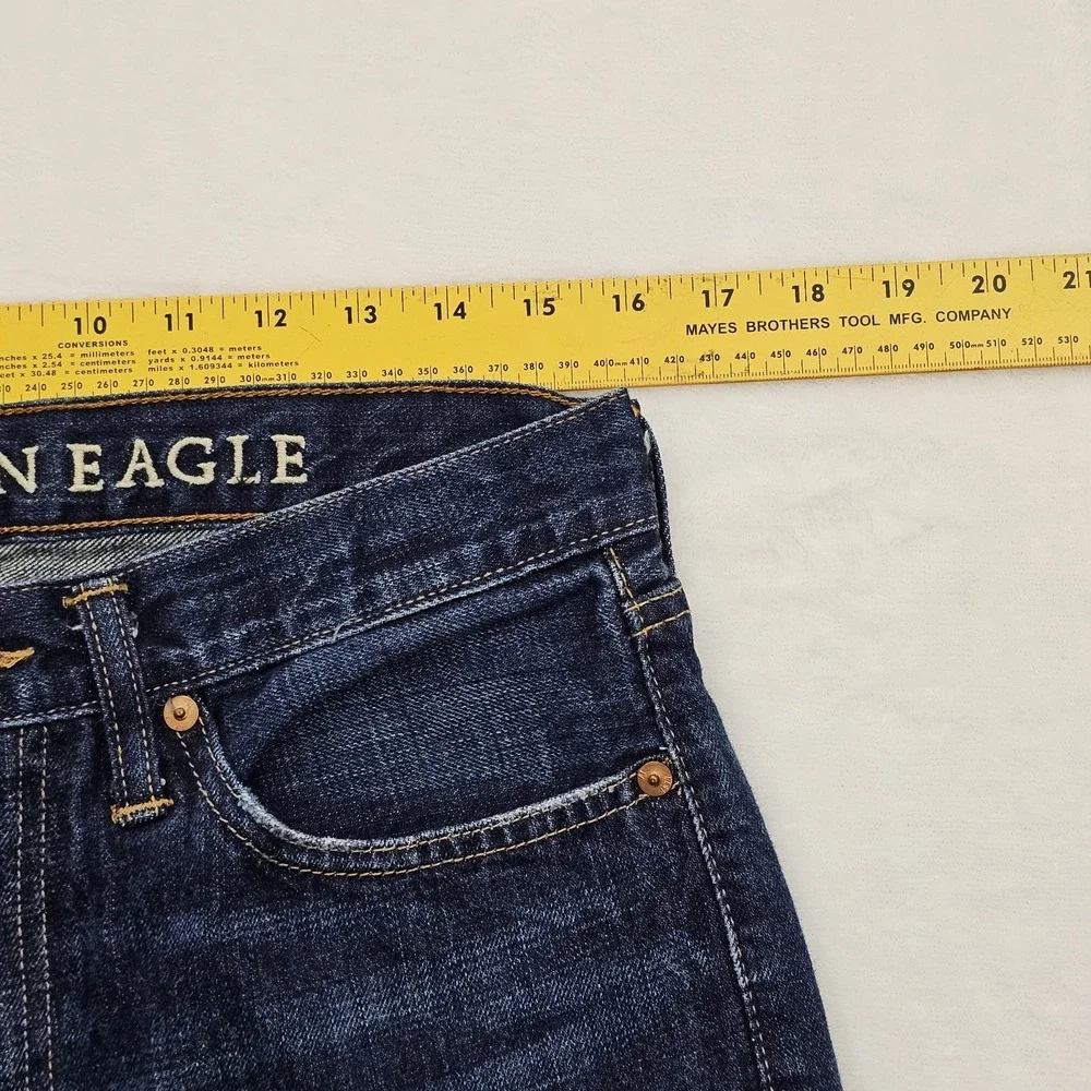 American Eagle Jeans Men 30W‎ Original Taper Blue Denim Pants 100% Cotton